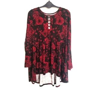 Torrid Floral O-Ring Babydoll Tee